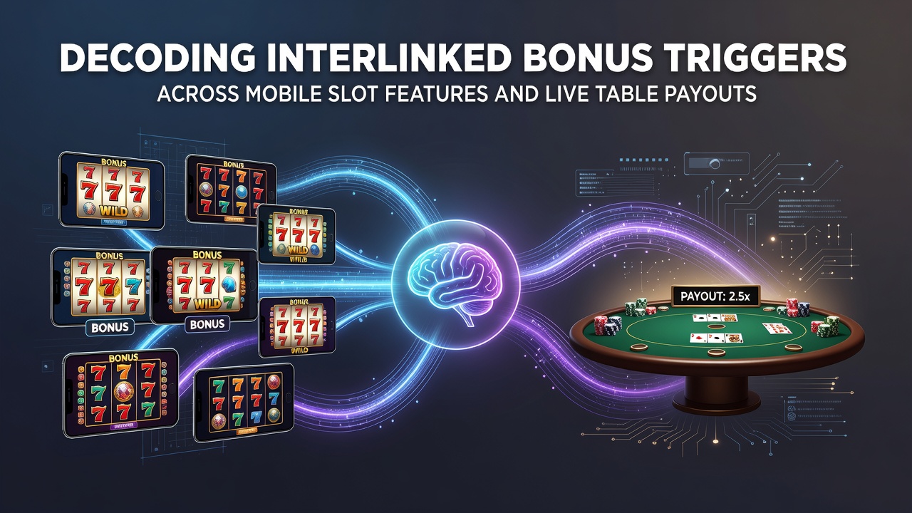Live dealer table screen with overlaid bonus meter from connected mobile slot session