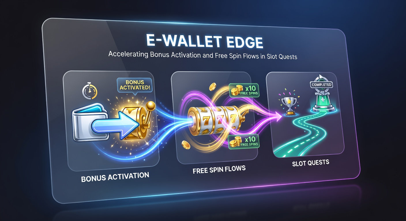 Cascade of free spins unlocking in a slot quest after e-wallet deposit, with bonus meters filling rapidly