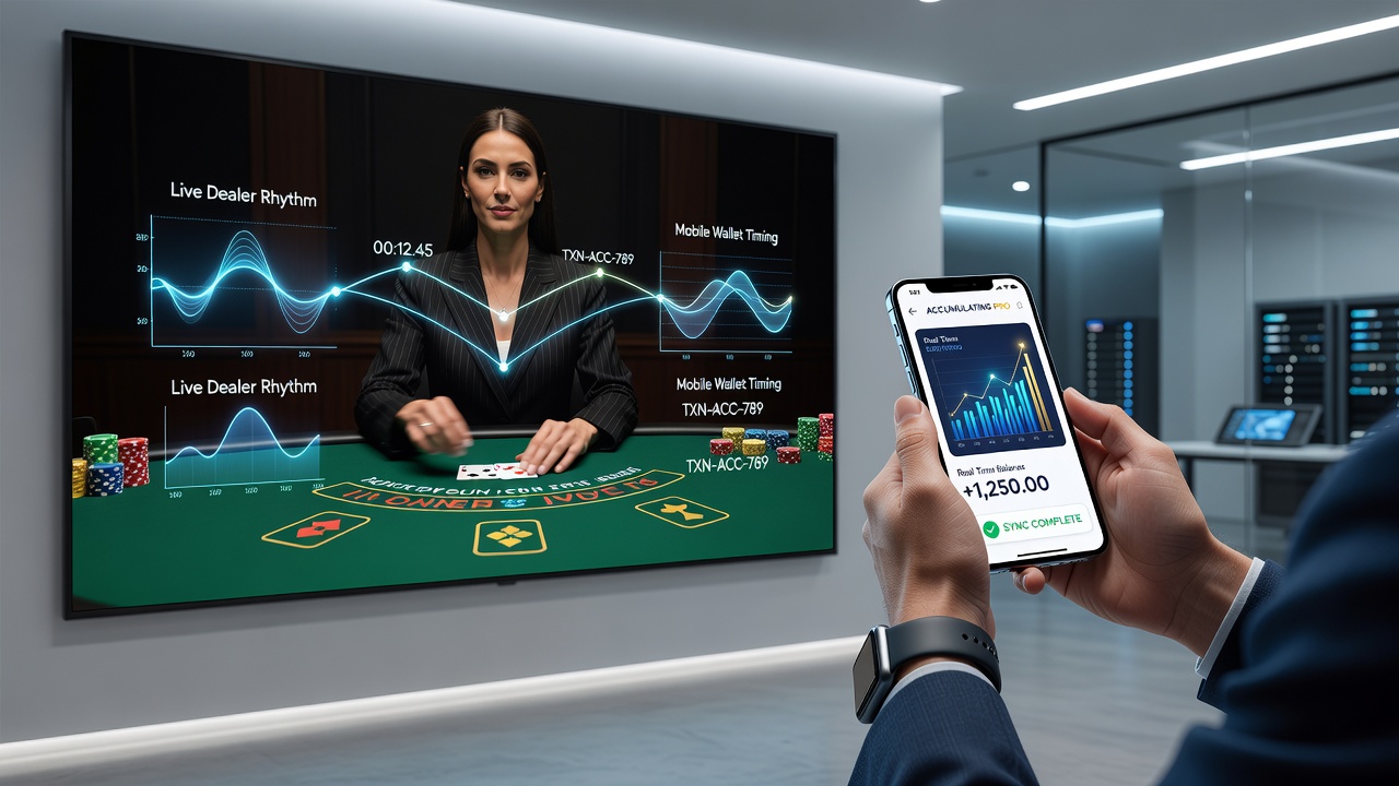 Mobile screen displaying synchronized wallet confirmation during a live dealer round with multiplier tracker visible