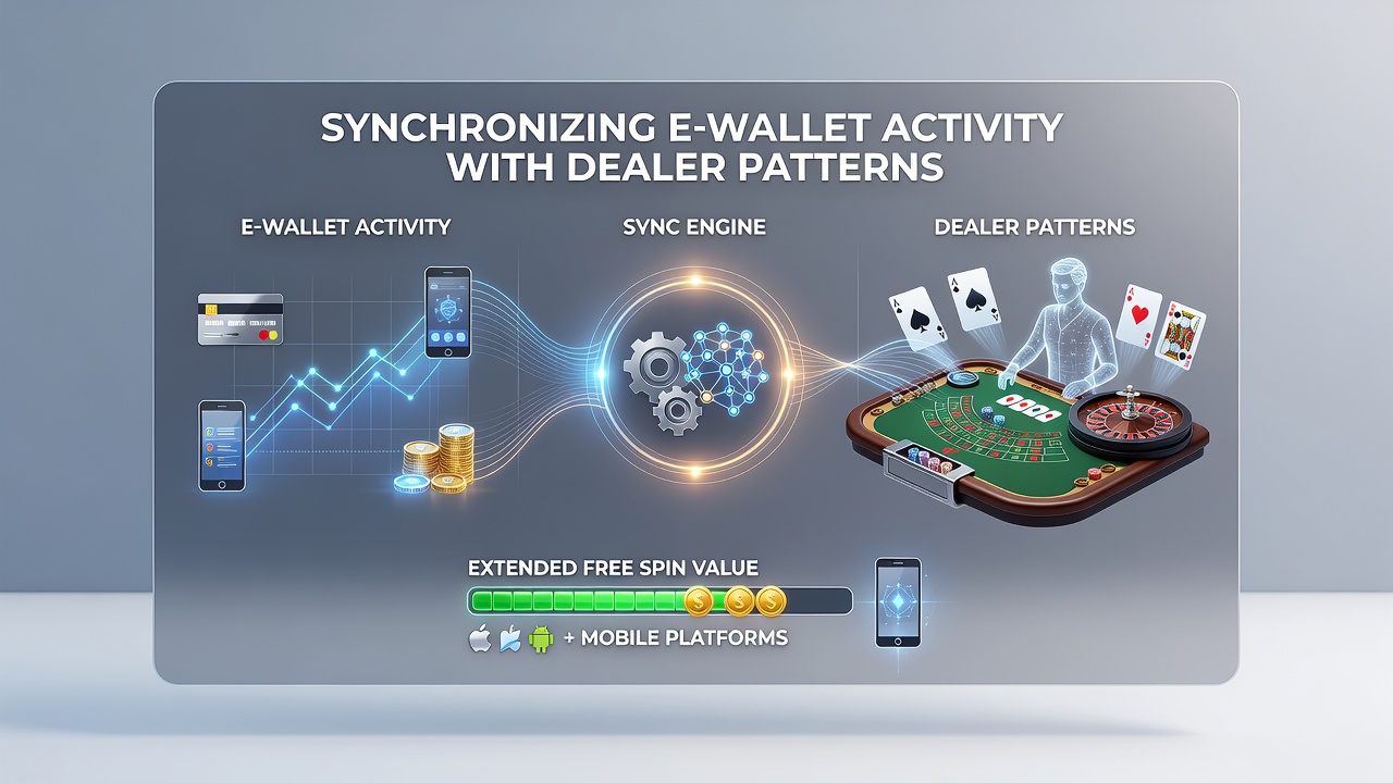 Detailed view of synchronized e-wallet and dealer data streams on a mobile casino dashboard